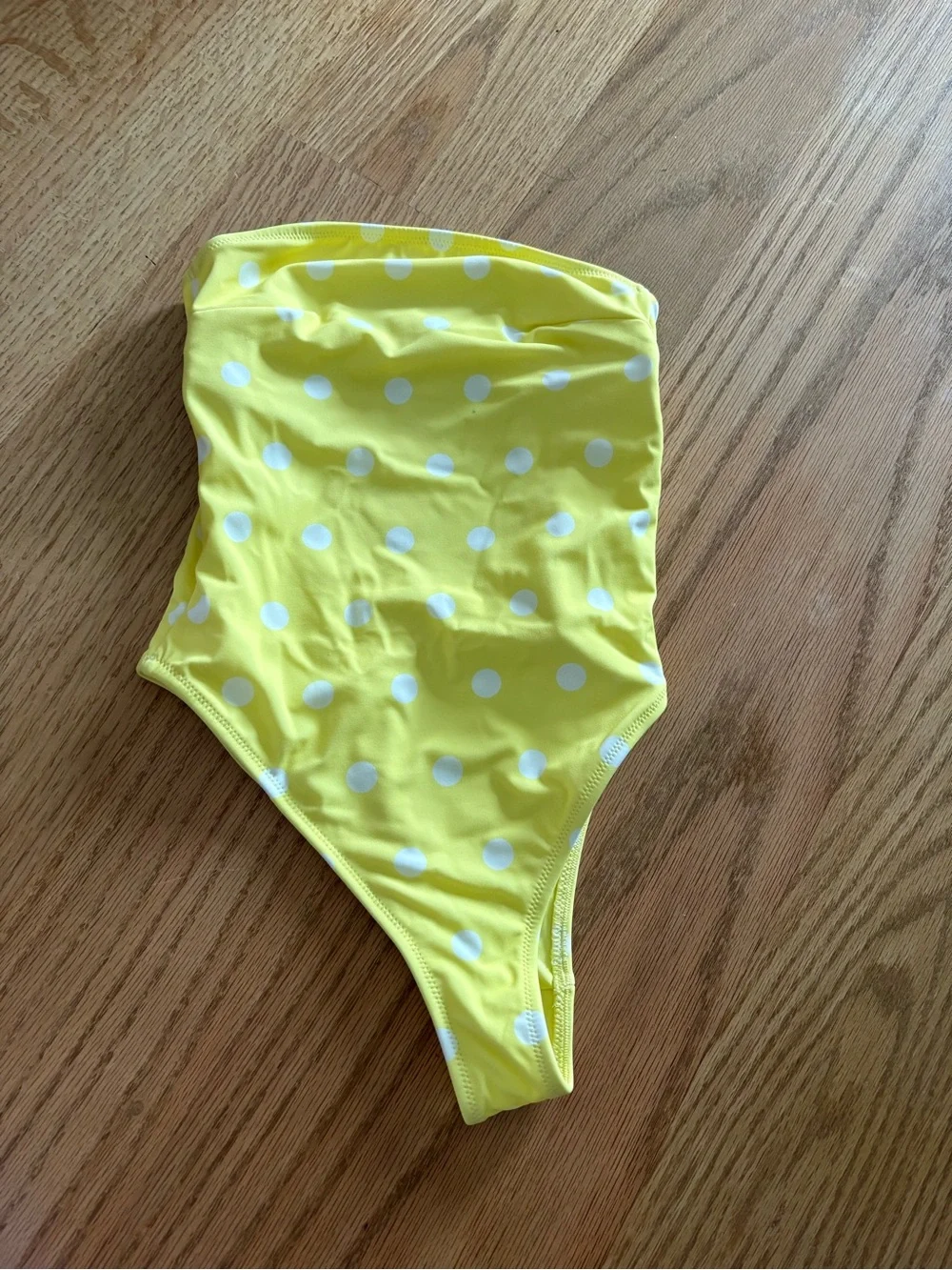 Frankie’s bikinis yellow polka dot one piece